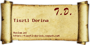 Tisztl Dorina névjegykártya