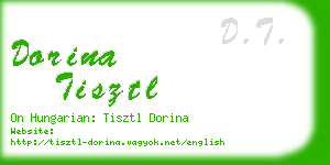 dorina tisztl business card